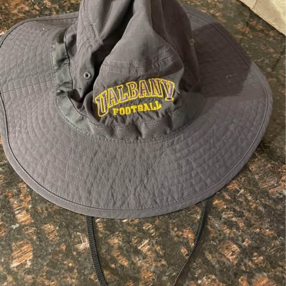 University of Albany Football Bucket Hat UAlbany Nike with Drawstring
